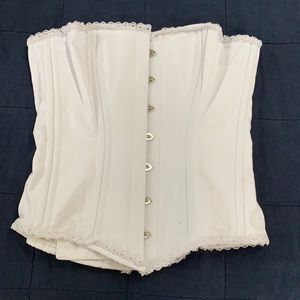 White Steel Boned Cotton Corset